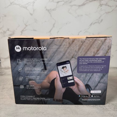 Motorola, NIB VM64 Connect Baby Monitor, WiFi Connectivity Two Way Talk Hubble - Picture 3 of 11