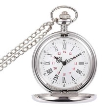 Retro Pocket Watch Large Size Fashionable Smooth Quartz Pocket Watch (