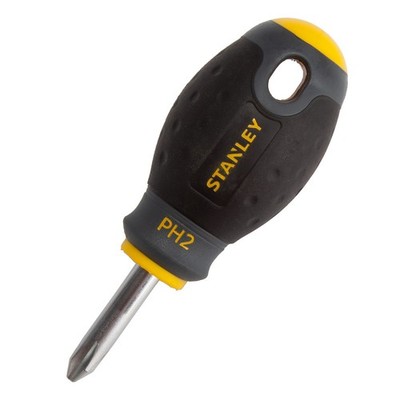 Stanley FatMax Stubby Phillips Screwdriver PH2 x 30mm Soft Grip Handle 0-65-407