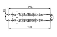 Bosch Bremsseil Seilzug Feststellbremse 1 987 477 528 FüR T98 Opel Zafira F75