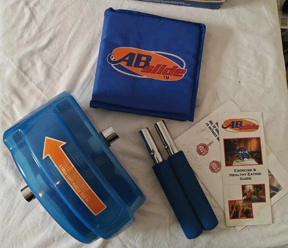 Máquina de ejercicio de entrenamiento Sylmark Abslide Ab Slide Crunch azul vintage Foto 4 de 4