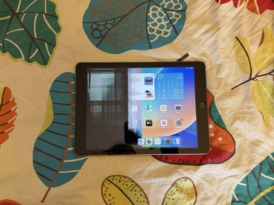 Apple iPad 5th Generation A1822 32GB Wi-Fi 9.7 Space Gray Cracked Screen