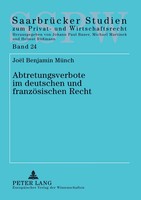 Abtretungsverbote Im Deutschen Und FranzöSischen Recht Joel Benjamin MüNch Buch