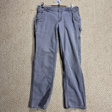 Carhartt Womens Original Fit Work Pants Size 10 Gray Carpenter Broken In Frayed