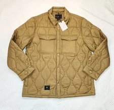 TILLEY Quilted Shirt Jacket Shacket Brown Mens Sz XL 