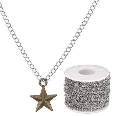 1Roll Jewelry Making Chain Stainless Steel for DIY Necklace Bracelet Crafting