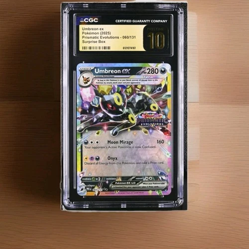 CGC Pristine 10 Umbreon ex Prismatic Evolutions Surprise Box 2025 Pokemon #060