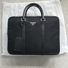 PRADA Tessuto Saffiano Business Bag Black