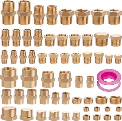Brass Pipe Adapter Fittings Set