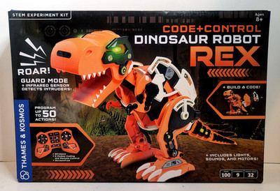 Thames & Kosmos Code+Control Dinosaur Robot REX STEM Kit New Open Box 2022