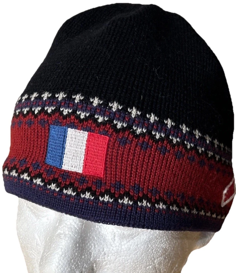 France National Ski Team Swix Fleece Lined Blue Beanie Winter Hat Olympics Adult