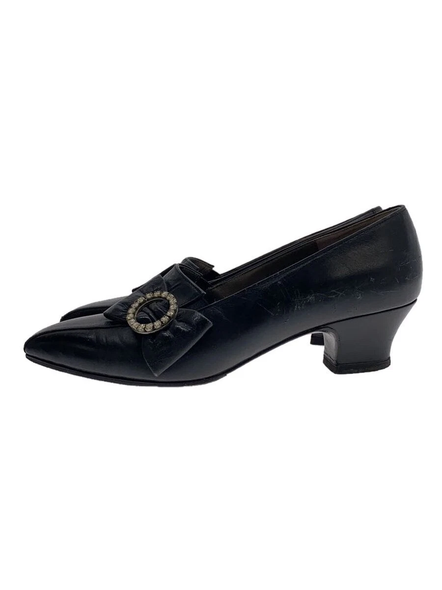 Escarpins Christian Dior cuir côté ruban gore US5,5 NOIR