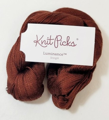 Knit Picks Luminance 100% Silk Yarn 439 Yards Lace Weight Strength Brown