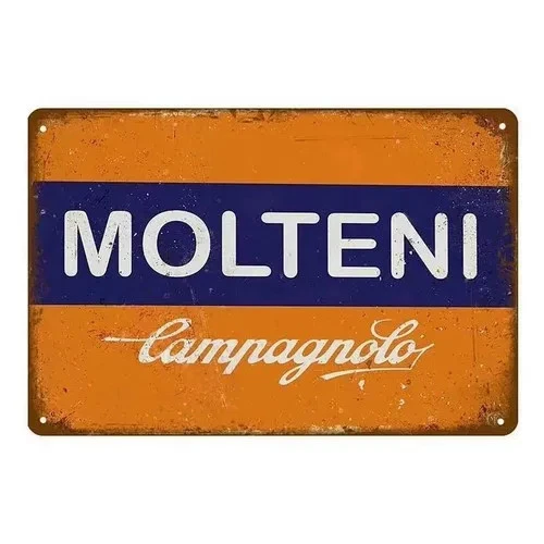 Molteni Retro Tin Metal Signs Home Décor 8x12 Vintage Cycling Decor Wall Art