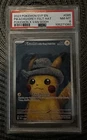 Pokemon Pikachu 2023 Grey Felt Hat #85 Van Gogh Promo PSA 8