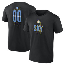 Men's Black Chicago Sky Big & Tall Personalized Center Court T-Shirt