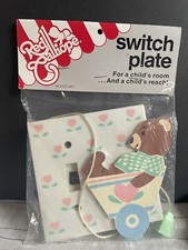 Vintage Red Calliope Teddy Bear Nursery Switch Plate With Pull Strings