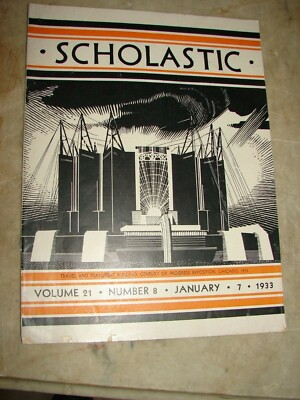 Scholastic Magazine January 7, 1933 Century of Progress Chicago Travel & Transp