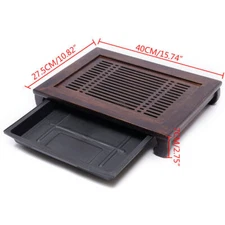 Bamboo Wood Tea Tray-Drainage Water Storage Tea Board Kung Fu Tea Tray NEW