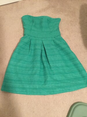 Banana Republic strapless green party dress. NWT