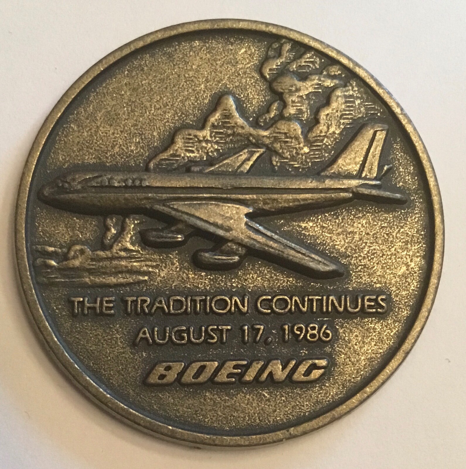 Boeing 5000 Jet Transports Coin Medal Airline Aircraft Aviation Flight