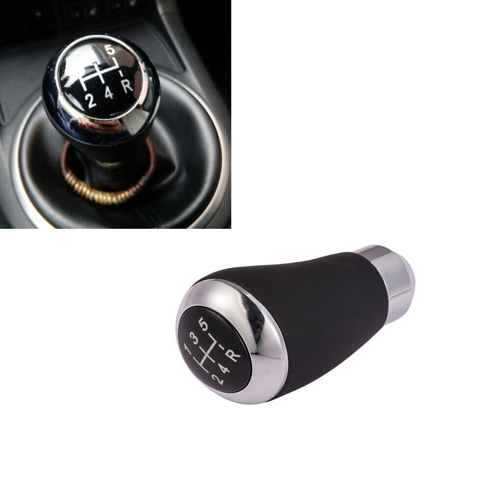 1pcs 5 SPEED CAR MANUAL SHIFT KNOB GEAR STICK SHIFTER LEVER HANDLE LEATHER