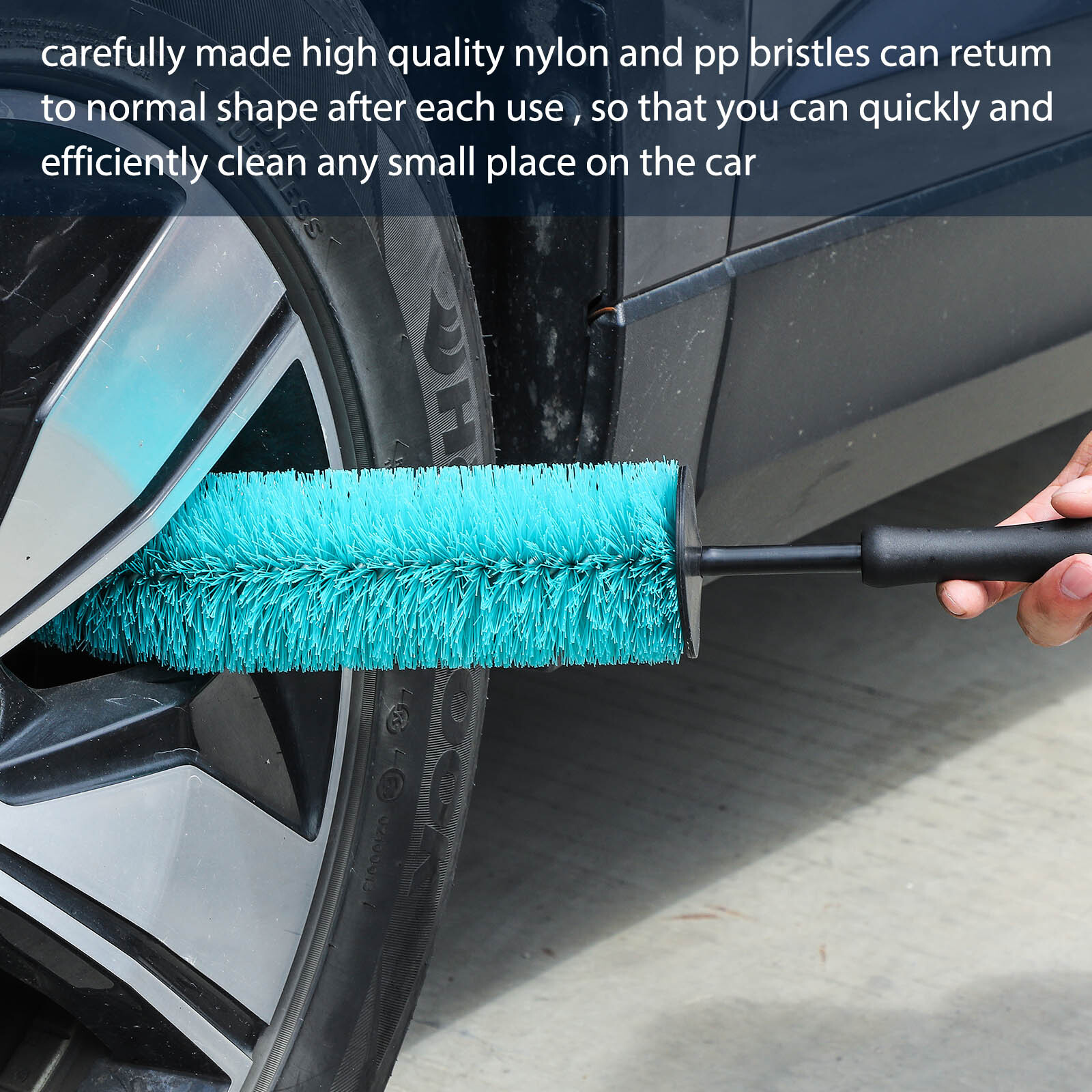 Car Alloy Wheel Cleaning Brush Tool Tire Washing Clean Soft Bristle