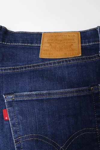 LEVI'S Premium Big E Lot 512 Jeans Men's W34/~L31 Blue Denim Whiskered Faded - Picture 5 of 14