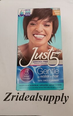 Just 5 Women's 5 Minute Permanent Hair Color J20 Darkest Brown NEW