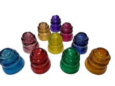 Vintage Glass Insulator Railroad Decorative Glass Colorized Choose Your Color