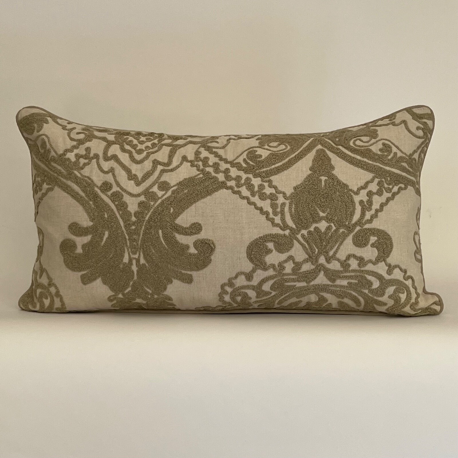Pottery Barn Pillow Cover 14 x 25 Embroidery eBay