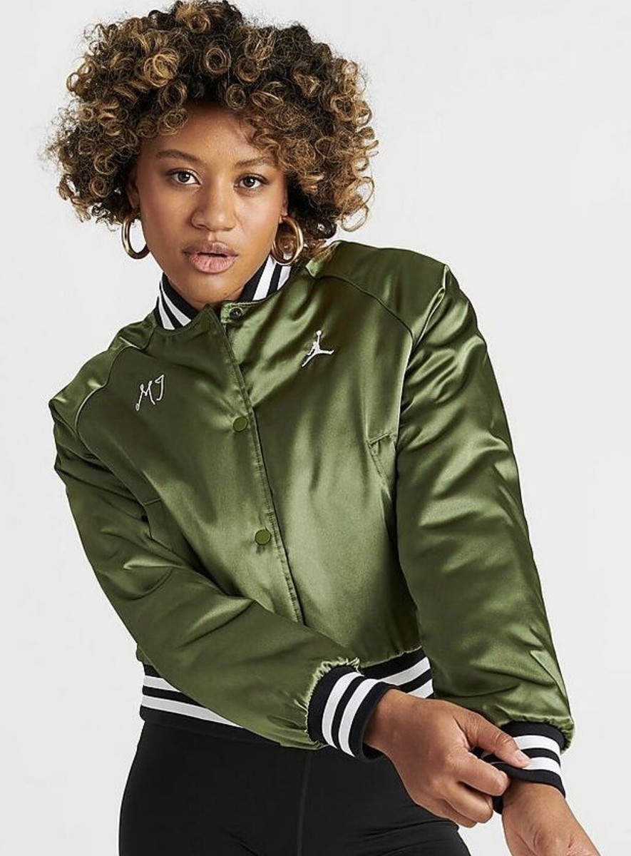 Size XS- Jordan Women's Synthetic Fill Varsity Jacket, Green