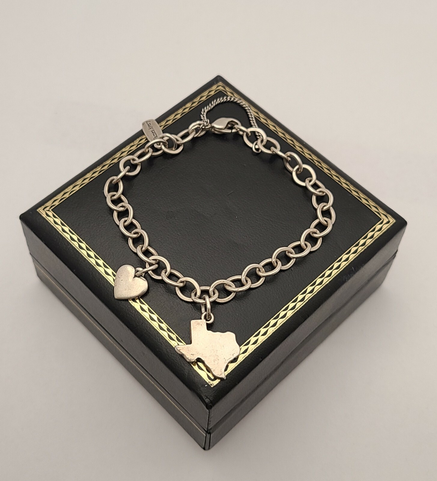 James Avery Sterling Silver Link Charm Bracel… Gem