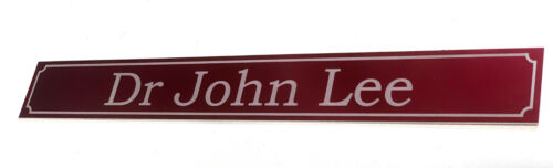 NAME ROOM DOOR SIGN PLAQUE ENGRAVED DOCTORS SURGERY OFFICE METAL ADD METAL SLOT - Picture 21 of 34