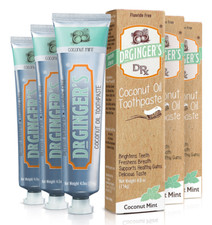 Dr Ginger's Coconut Oil Toothpaste - 4 oz -   3 Pack