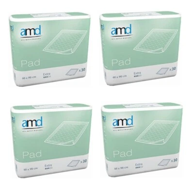 MARKENLOS 120 Krankenunterlagen Tier Inkontinenz Betteinlage 60x90cm AMD Pad Extra