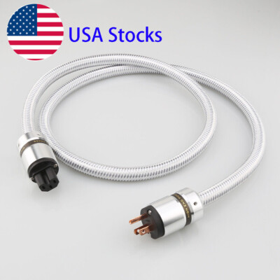 Audiophile 10AWG Audio Cable 5N OFC HiFi Power Cable US AC Main Supply Cord
