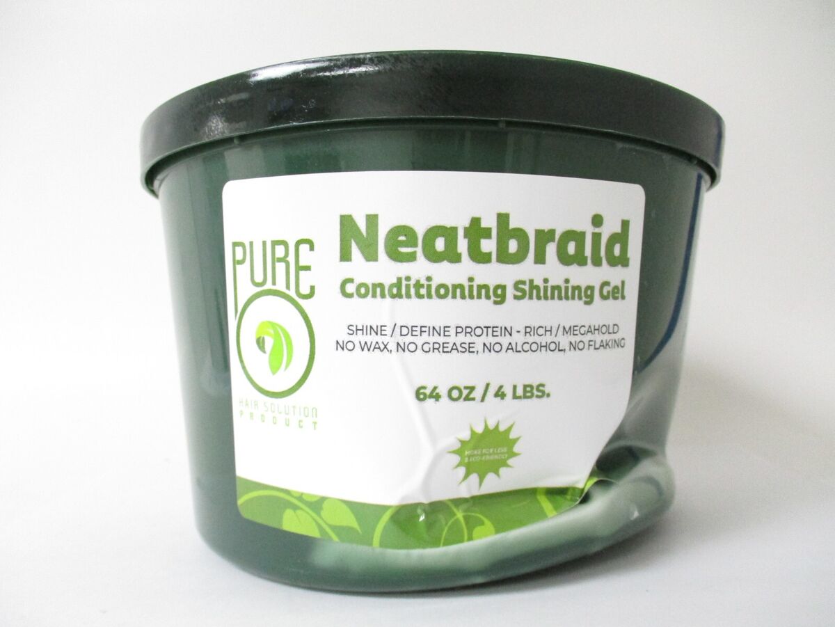 Pure O Natural Neatbraid Conditioning Shining Gel - 64 oz dented
