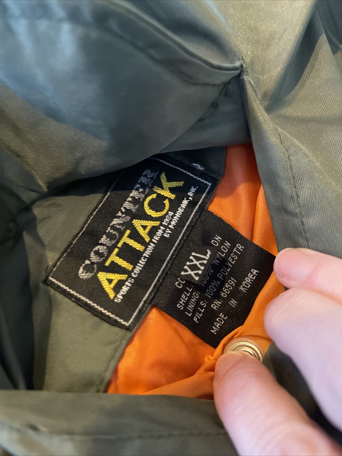 Counter Attack Reversible Jacket Vintage Green Or… - image 4