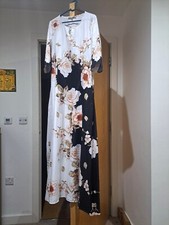 black and white flower pattern dress