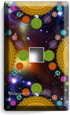 SPIRITUAL SOLAR SYSTEM SPACE PLANETS STARS GALAXY LIGHT SWITCH OUTLET PLATES ART