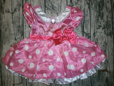 Disney Store Baby Minnie Mouse Pink Dot Costume Dress Size 18-24