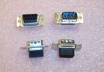 QTY (20) 9 POSITION D-SUB CRIMP SNAP PLUG HOUSING HDP-20 DB-9 205204-4 AMP