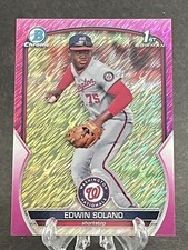 2023 Bowman Chrome 1st Edwin Solano #BCP-169 Fuchsia Shimmer Refractor /199