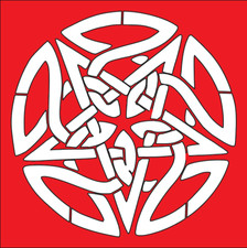 8"x8" Clear or Red Plastic Stencil - Celestial Wiccan Star SN111