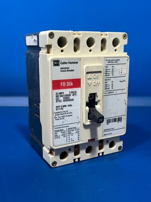 CUTLER HAMMER FD3020 20A 600VAC 3P INDUSTRIAL CIRCUIT BREAKER