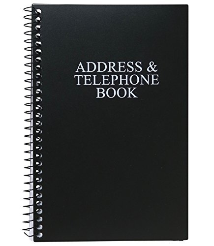 Spiral Address and Telephone Logbook with A-Z Alphabetical Tabs Organizer - Picture 1 of 6