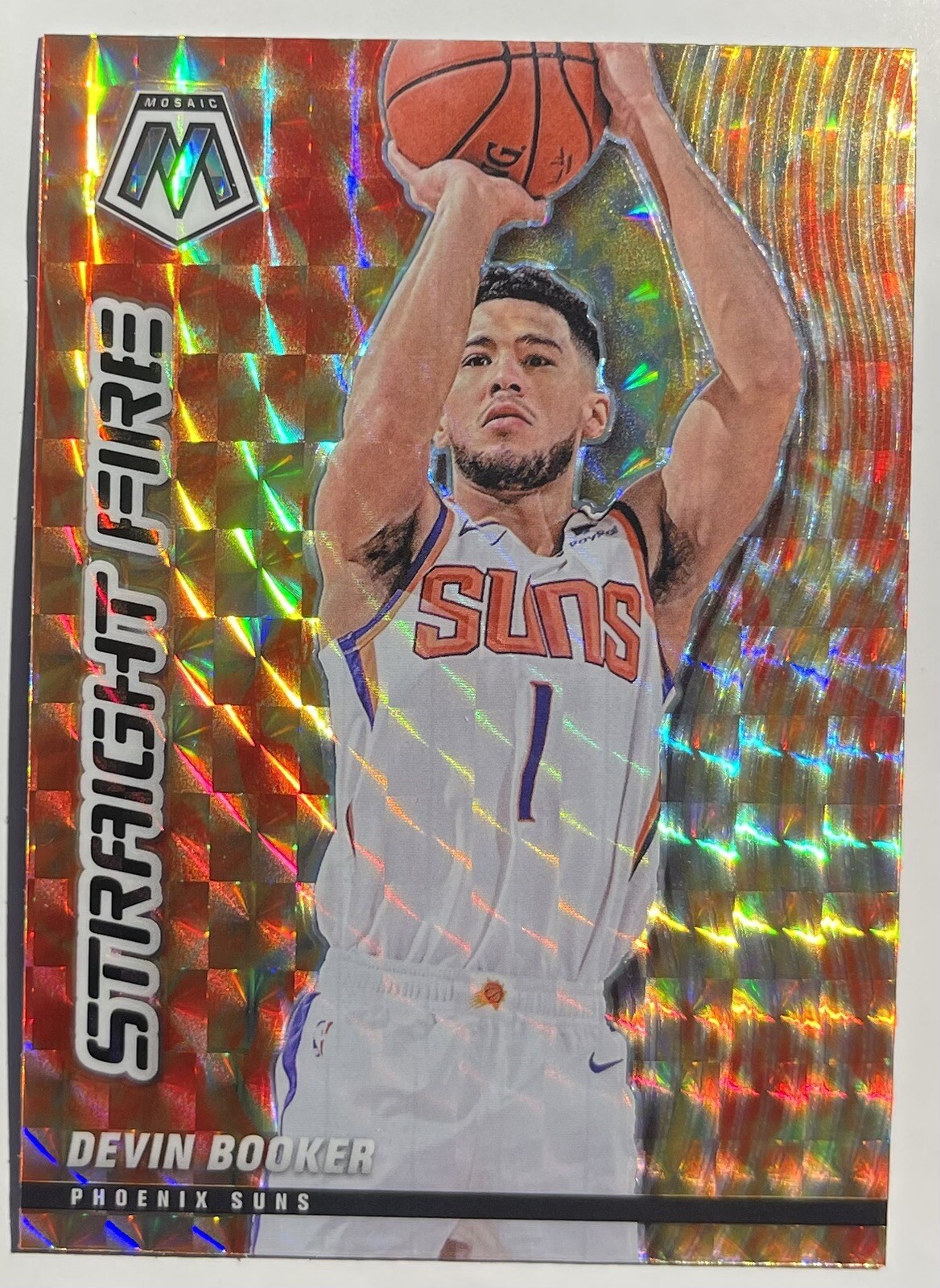 Devin Booker 2020-21 Mosaic STRAIGHT FIRE SP Phoenix Suns