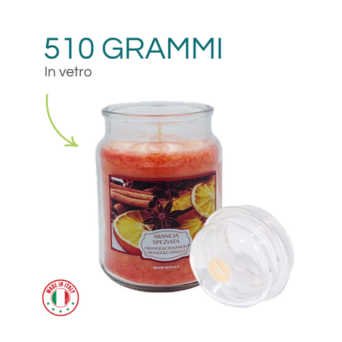 3 CANDELE PROFUMATE GIARA STILE YANKEE CANDLE 510gr IN VETRO - ARANCIA SPEZIATA - Foto 3 di 7