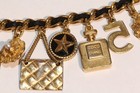 Chanel 1995 icon 12 charms gold chain with leather center bracelet — photo 5